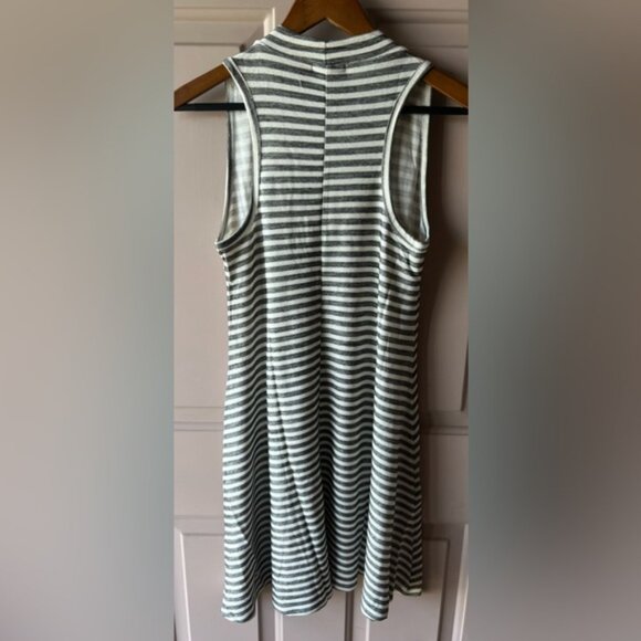 SIVA Women's Black White Striped Sleeveless A Line Dress NWOT S #1907 - Picture 5 of 5